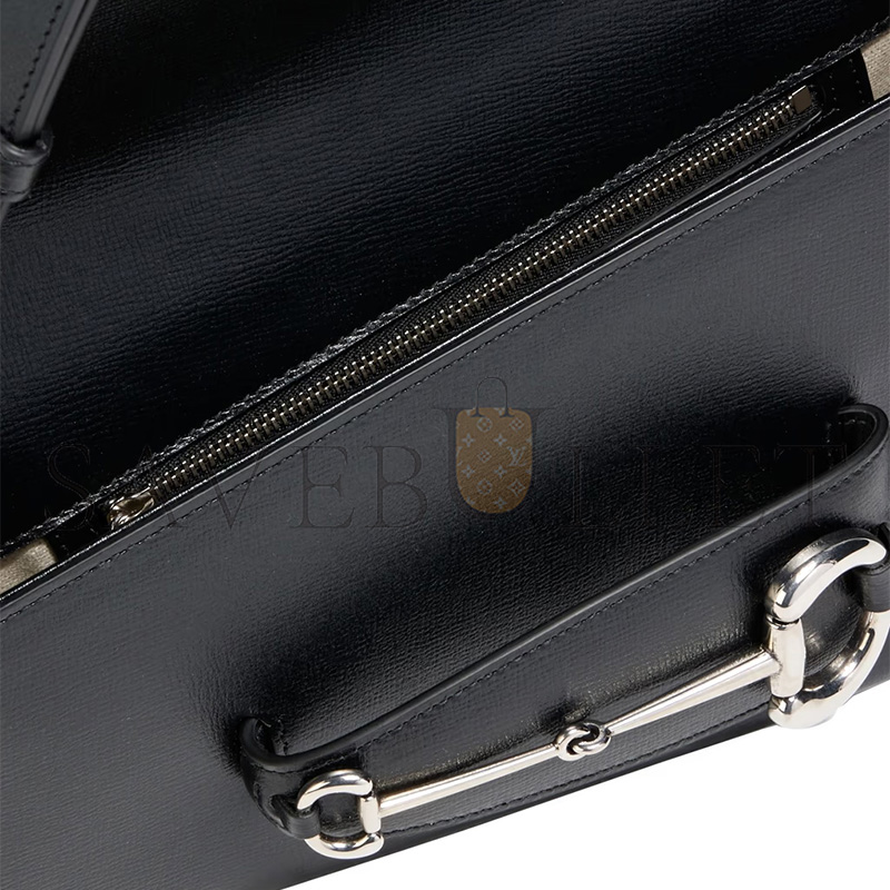 GUCCI HORSEBIT 1955 TEXTURED LEATHER SHOULDER BAG 764155 (26.5*17*8cm)